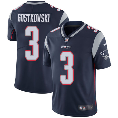 Nike Patriots #3 Stephen Gostkowski Navy Blue Team Color Men's Stitched NFL Vapor Untouchable Limited Jersey